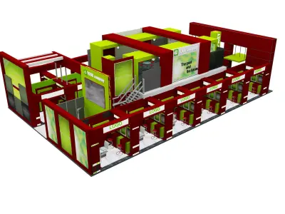 Booth Exhibition Stand a583B 3D model