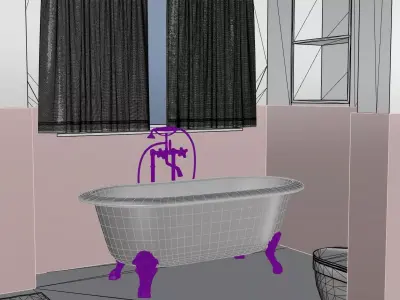 Vintage Bathroom 3D model