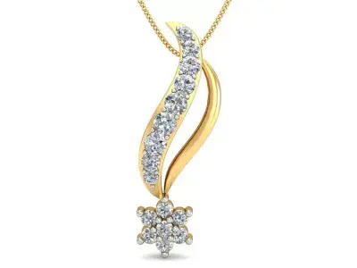 Solitaire Women Pendant 3dm STL OBJ FBX Renders Details 3D print model 48