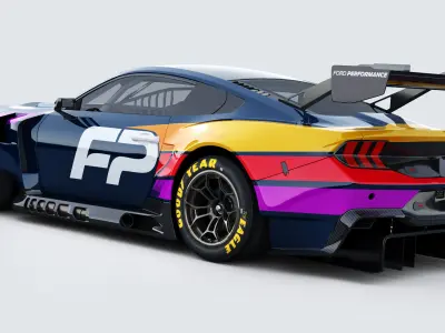 Mustang GT3 2024 Template v2 3D model