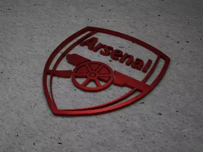 Premier League 2023-2024 Logos Low-poly 3D model