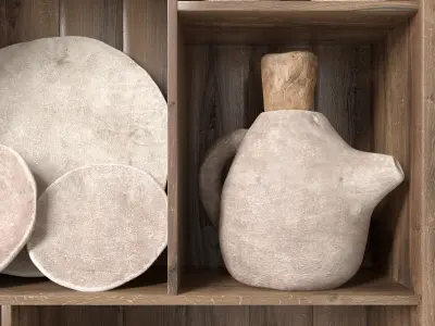 Dishes clay rack n3 3D model