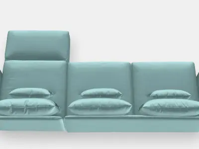 SODERHAMN 4-seat sofa with chaise longue 2 Low-poly 3D model