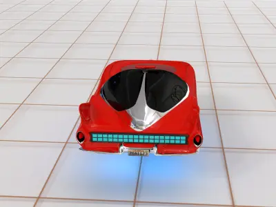 Hover Car Low Poly 3D model