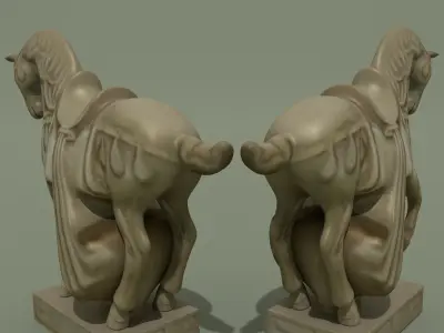 Horse Statuette M 3D model