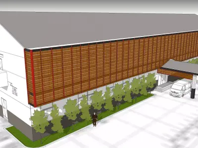 Renovation Facade on old building 3D model