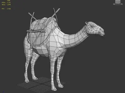 lowpoly camel 3D model