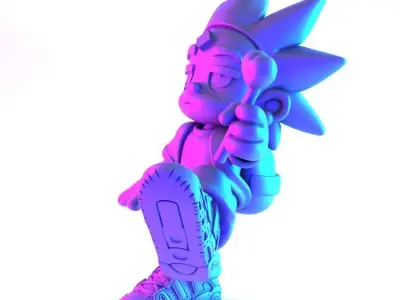 Lil Uzi Vert Nike Uptempo Cartoon 2 toy 3D print model