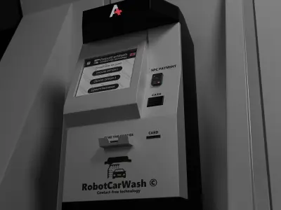 Automated Car Wash Low-poly 3D model
