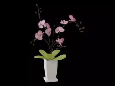 Vase with flowers 3D model