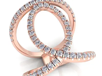 luxury Fancy Ring 56 3D print model