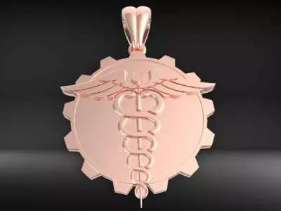 BioMedical Engineer Medical Caduceus Pendant 3D print model