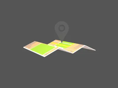 Map With Tag v1 002 Low-poly 3D model