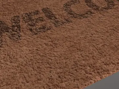 Rug Welcom Low-poly 3D model