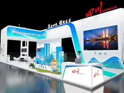 exhibition hall Low-poly 3D model
