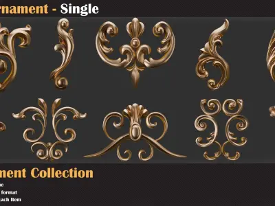 50 Ornament Single- Vol 05-2 3D model
