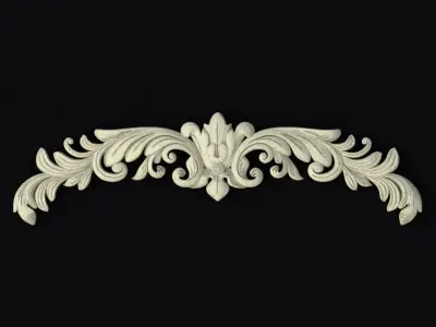 Central decor ornament for furniture 3D model 1005