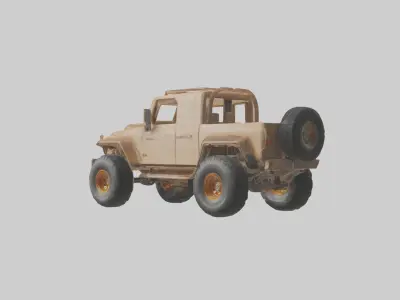 Ecofriendly Offroad Truck model Low-poly 3D model