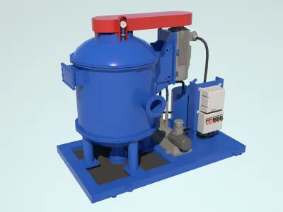  Vacuum Degasser Low-poly 3D model