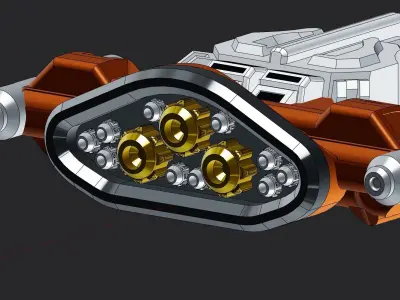 ARN-03 Sci-fi Transport Shuttle 3D print model