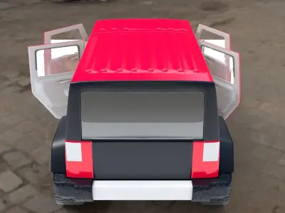 Jeep Wrangler Low-poly 3D model from CGTrader