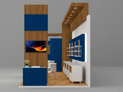 48sqmt exhibition stall 16x3mtr  3D model