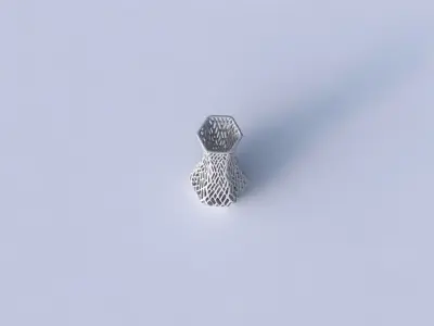 Vase larger opening hexagon with lattice tiles  3D print model