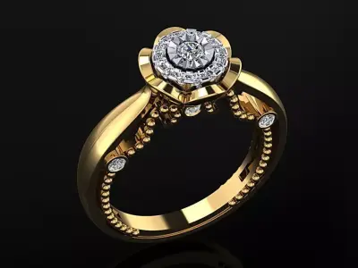 Women Ring 12 3D print model