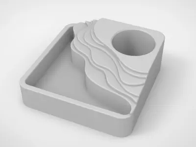 terrain pattern vase 3D print model
