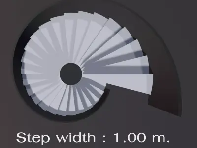 Spiral stair 2023-0005 3D model