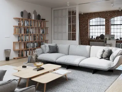 Workshop Apartment in London Cinema 4D and Corona Renderer 3D model