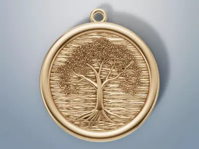 Luxury Tree of Life Pendant 3D print model