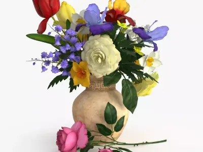 Bouquet Flowers 3D model