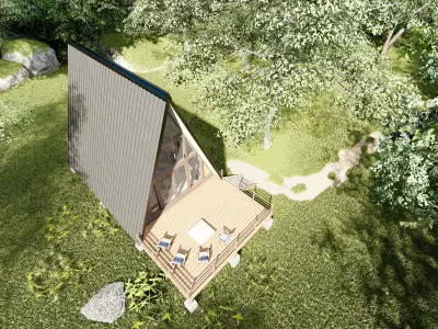 A - Frame tiny house two storey  3D model