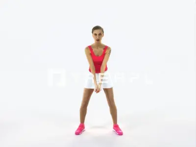 Aspiration 15H Digging Sports Woman Low-poly 3D model