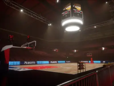 Basketball Stadium Arena Low-poly 3D model