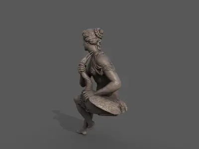Statue of  Thetis Low-poly 3D model