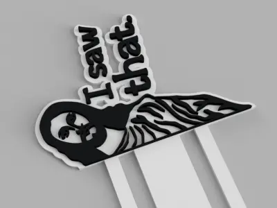 Jesus I saw That Logo Bookmark Free 3D print model