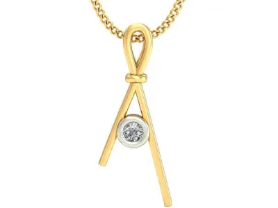 Solitaire Women Pendant 3dm STL OBJ FBX Renders Details 3D print model 28
