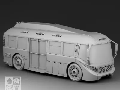 Futuristic bus 1 3D print model