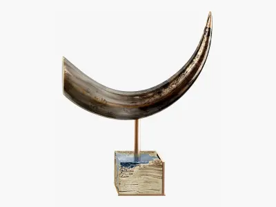 Sculptures of decorative horns 3D model