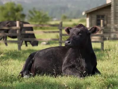 Black Cattle Animated VFX Grace 3D model