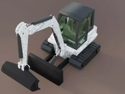 331 Compact Mini Excavator Crane 3D model