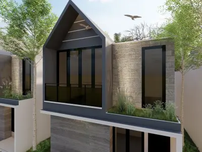 desain rumah minimais 3D model