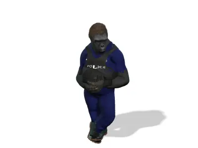 POLICE OFFICER Low-poly 3D model
