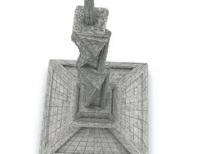 Sci Fi Shapes  - Dystopia Building 2 Low-poly 3D model