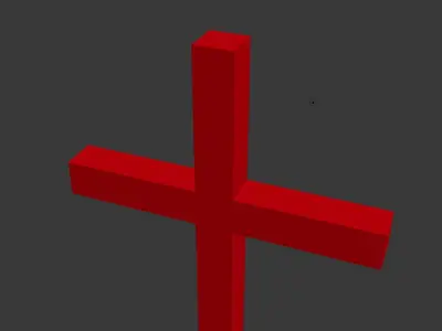 Cross Low-poly 3D model