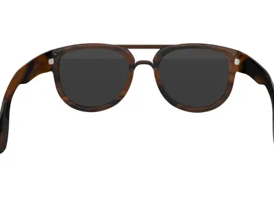 Stylish Eyewear Tortoise Shell Sunglasses  Low-poly 3D model