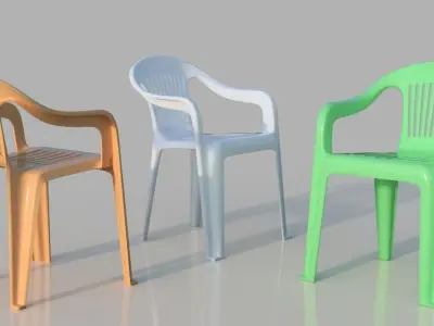 Chair Plastic IGES 3D model