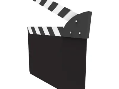 Clapperboard - Clapper Board Low-poly 3D model